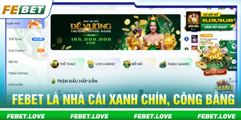 FEBET là nhà cái xanh chín top đầu châu Á 