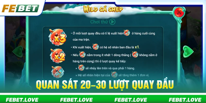 Quan sát các lượt chơi long môn FEBET trước khi quay